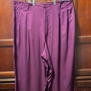 Kathryn Deene vintage plus size 26/28 Purple soft rayon Pants